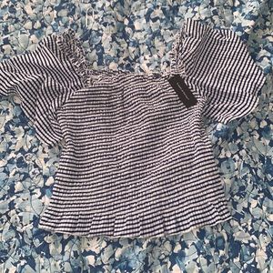 Gingham Smocked Top Size Medium